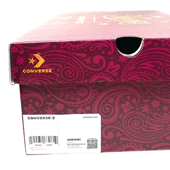 Converse Wonka Ctas High Top Shoes Men's Size Skate Pixel Purple Canvas A08154C - Picture 9 of 10